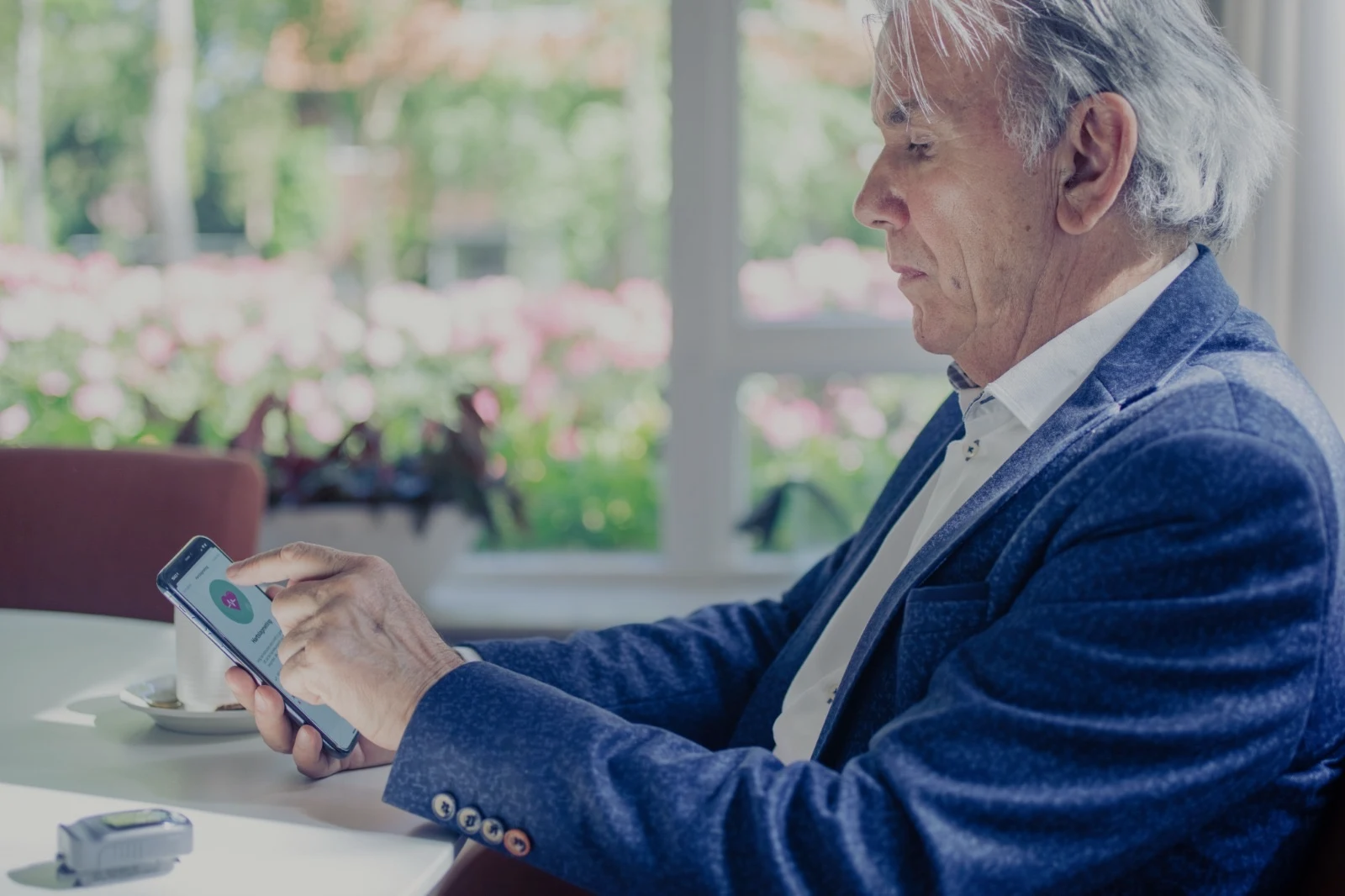 Man using his telephone